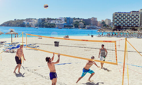 volleyball players play volleyball in Palmanova