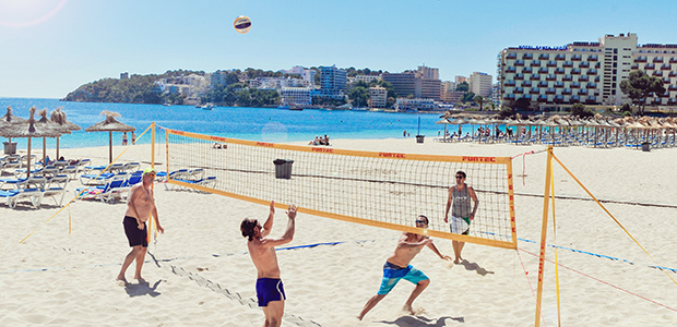 volleyball players play volleyball in Palmanova